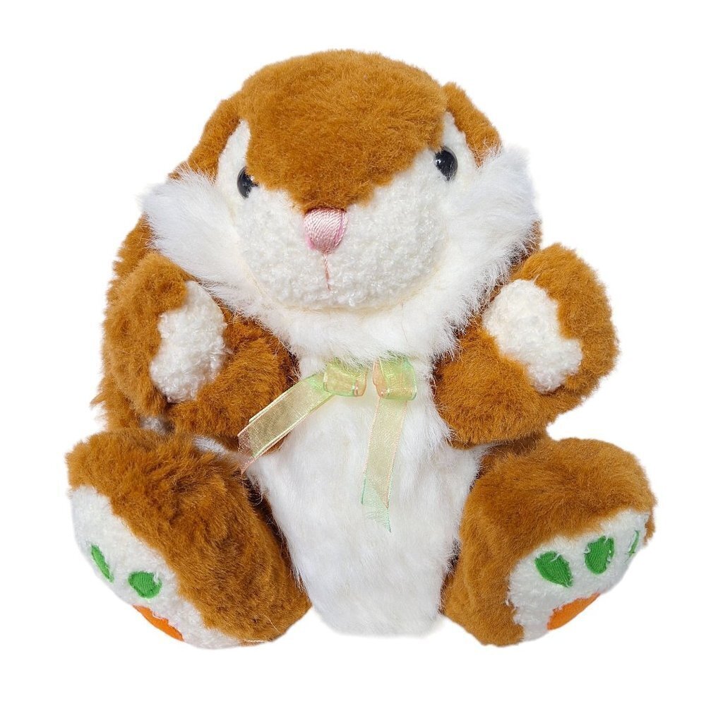 MTY International Brown White Bunny Rabbit Plush 12"
